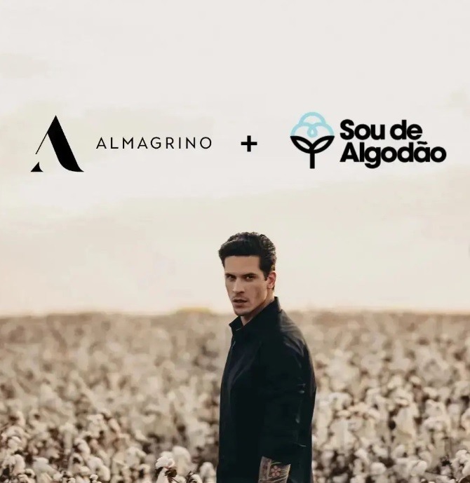 Almagrino marca premium de camisaria masculina com algodão rastreado de Mato Grosso